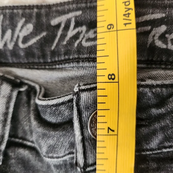 Free People We The Free Just Frills Low Rise Skinny Jeans Black Women's Size 26 - Picture 10 of 11